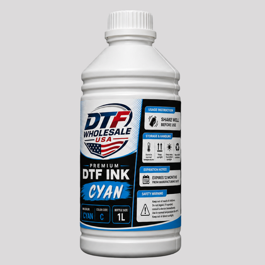 Premium Cyan DTF Ink – 1L Bottle