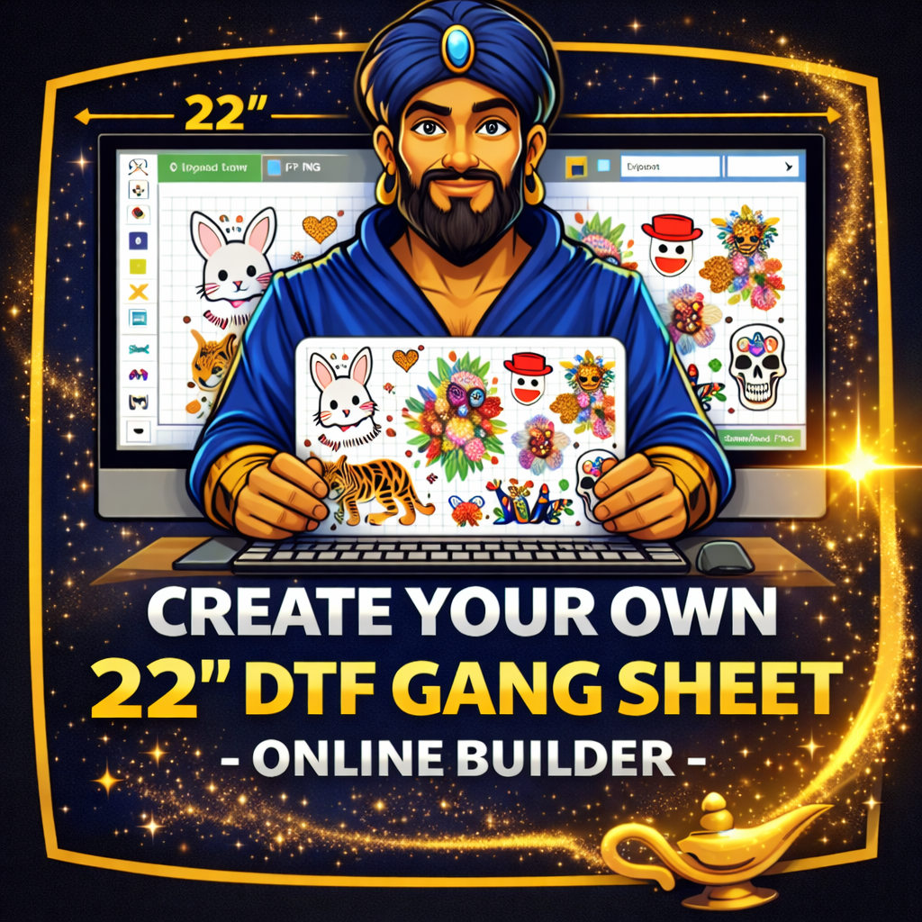 Create Your Own 22" DTF Gang Sheet – Online Builder