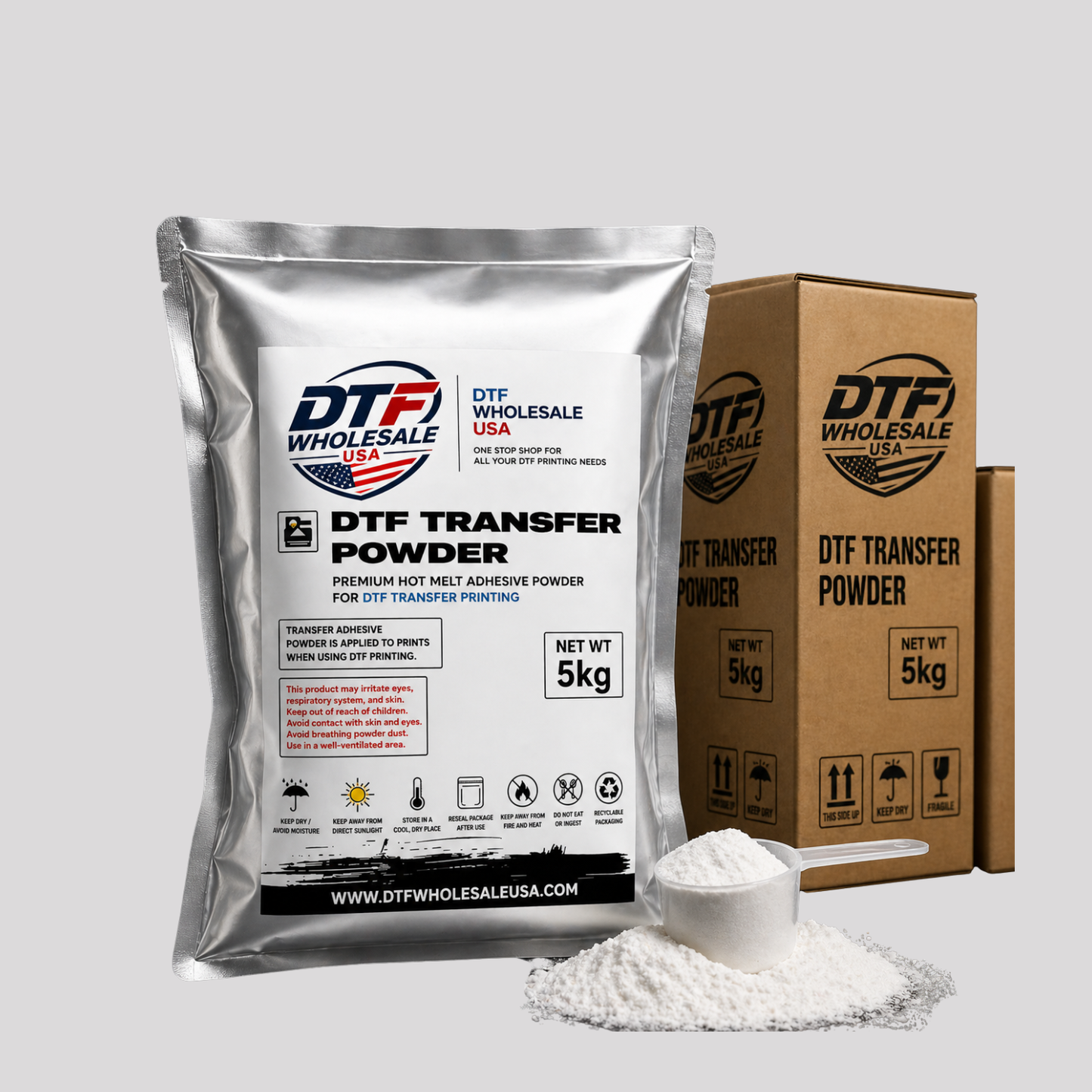 DTF Transfer Powder – 5kg Hot Melt Adhesive Powder