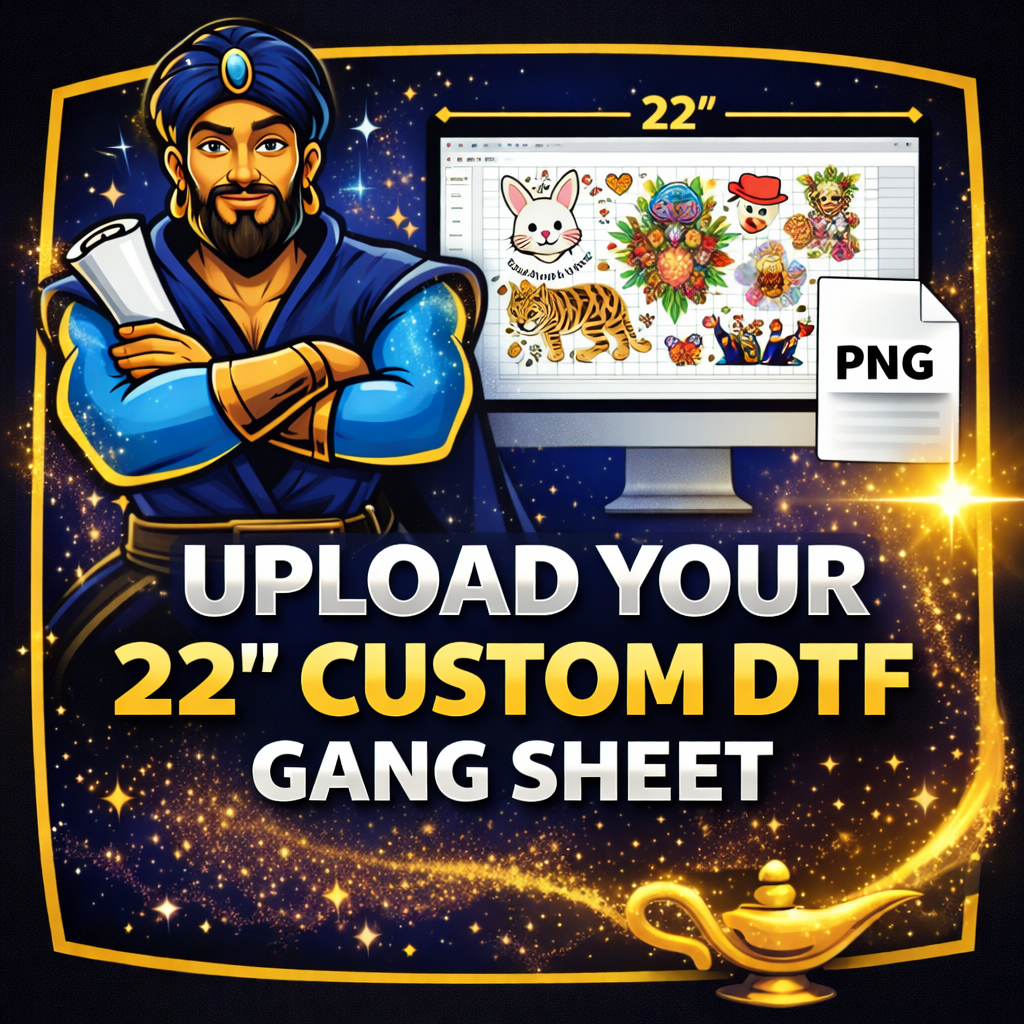 Upload Your 22" Custom DTF Gang Sheet